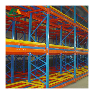 Heavy Duty Push Back Rack Stacking System Industrial Metal Rack Storage Equipment