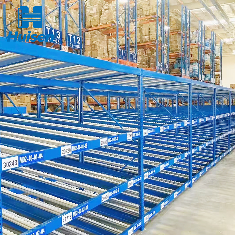 Customized OEM ODM Steel Anti-Rust Durable Heavy Duty Industrial Warehouse Storage Racks Carton Gravity Flow Phosphorized Powder