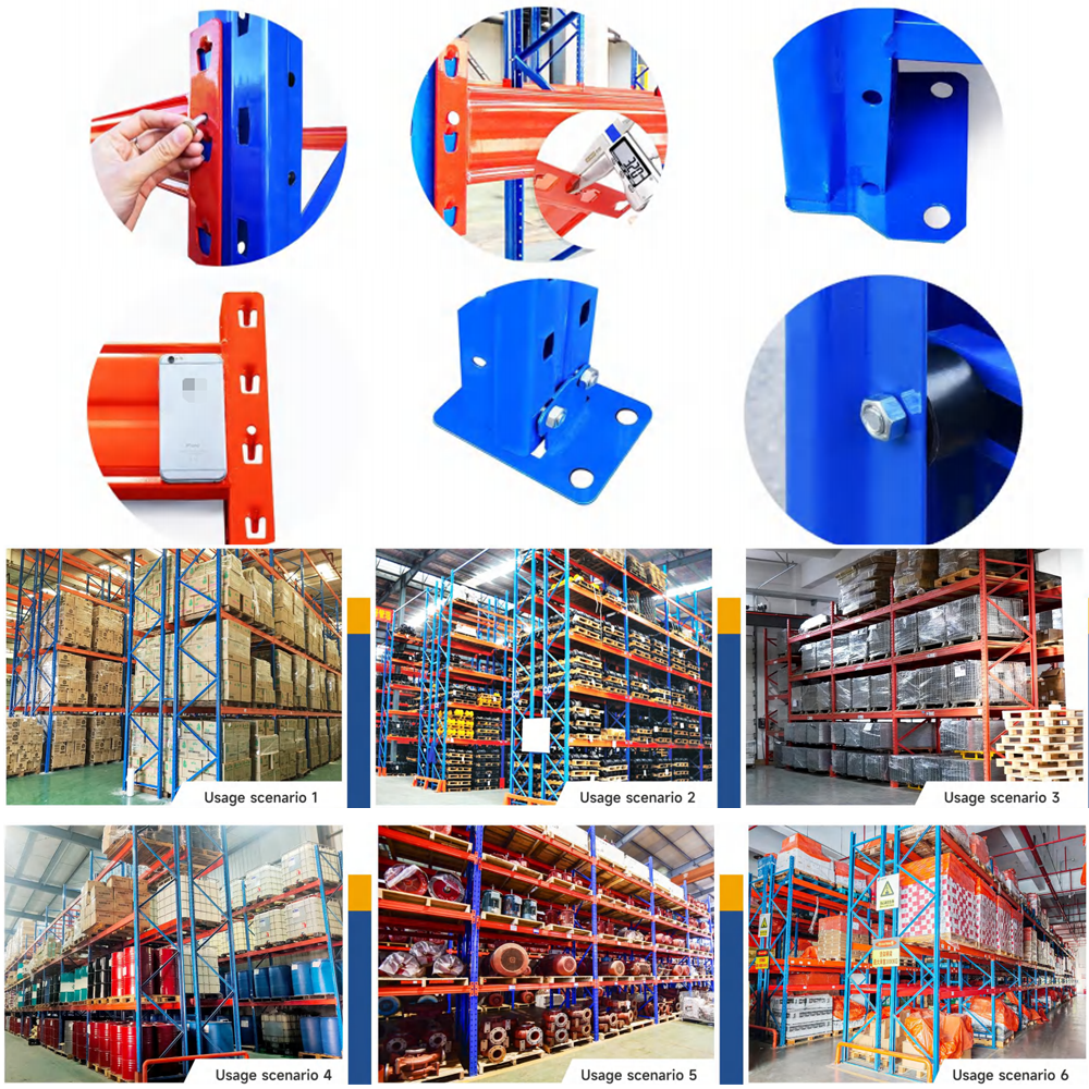 Industrial Steel Heavy Duty Pallet Storage Shelves Systems Stacking Rack Units with 5000KG Load-Bearing CE Certified
