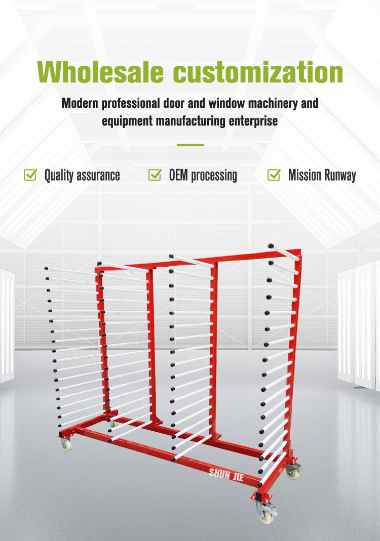 Unilateral aluminum material trolley display