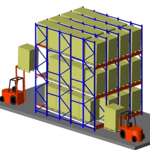 Industrial Live Pallet Racking Cold Storage Heavy-Duty Steel 4-Layer Roller