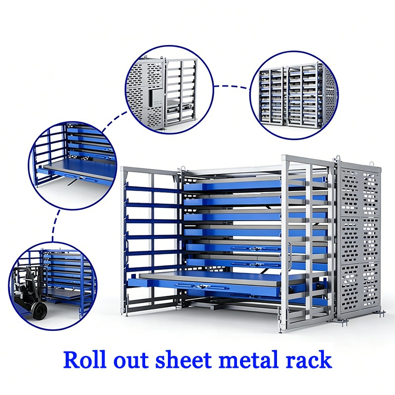Stacking Racks Shelves Heavy Duty Steel Sheet Metal Drawer Type Storage System with Pallet Racking Warehouse Shelving Unit