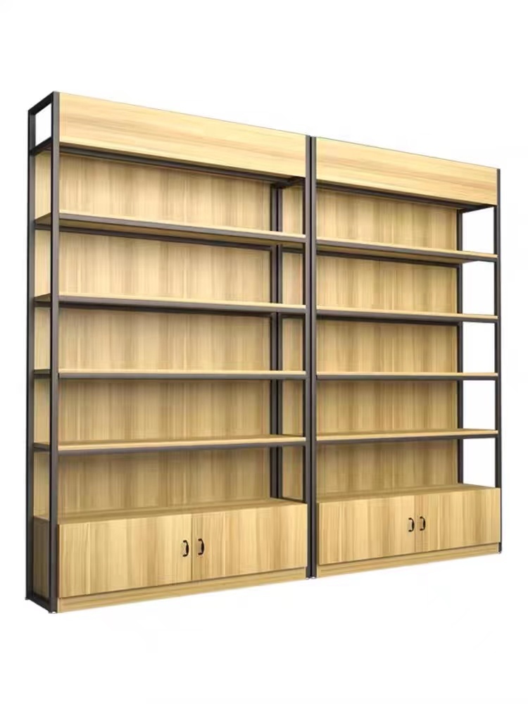 Wooden Steel Shelf Storage Rack System Store Equipment Used Supermarket