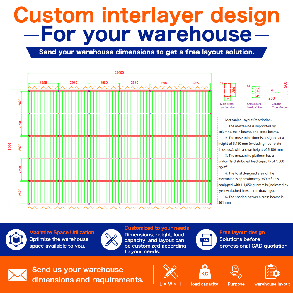 Multi Level Steel Industrial Mezzanine Warehouse Storage Rack Heavy Duty Platform Shelving Customized System
