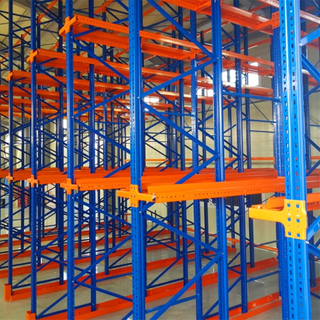 Heavy Duty Steel Drive-In Pallet Racking for Industrial Warehouse Storage Cargo &amp; Storage Equipment